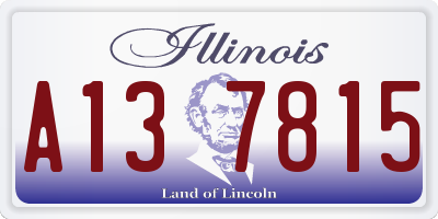IL license plate A137815