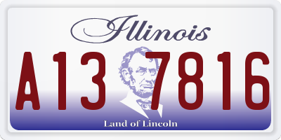 IL license plate A137816
