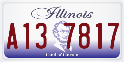 IL license plate A137817
