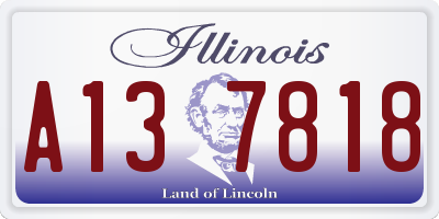 IL license plate A137818