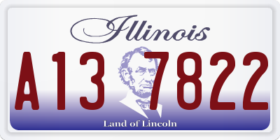 IL license plate A137822