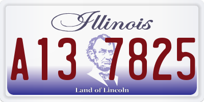 IL license plate A137825