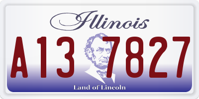 IL license plate A137827