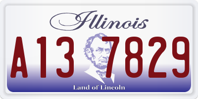 IL license plate A137829