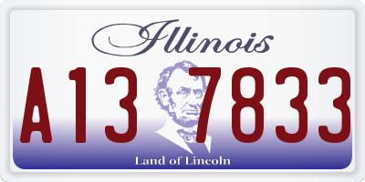 IL license plate A137833