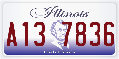 IL license plate A137836