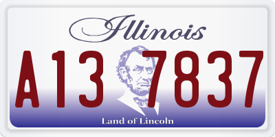 IL license plate A137837