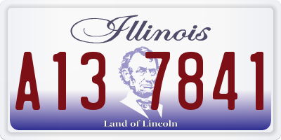 IL license plate A137841