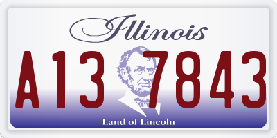 IL license plate A137843