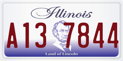 IL license plate A137844