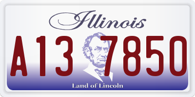 IL license plate A137850
