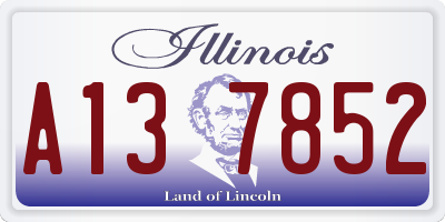 IL license plate A137852