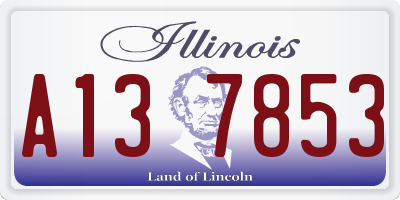 IL license plate A137853