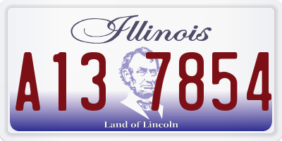 IL license plate A137854