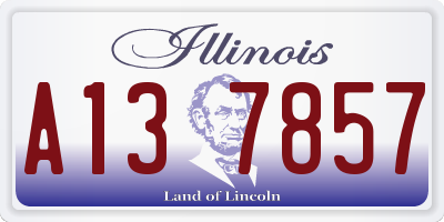 IL license plate A137857