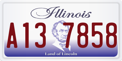 IL license plate A137858