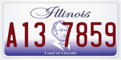 IL license plate A137859