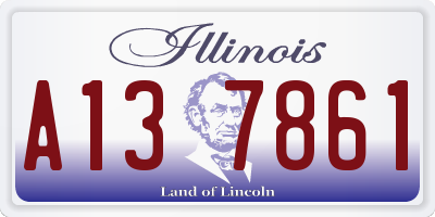 IL license plate A137861