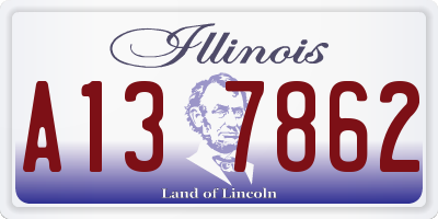 IL license plate A137862