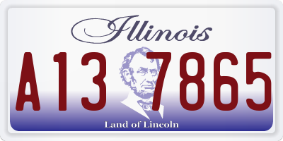 IL license plate A137865