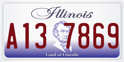 IL license plate A137869