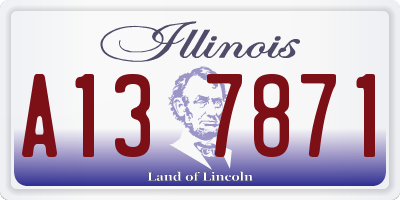 IL license plate A137871