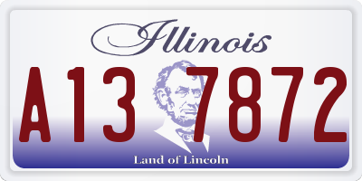 IL license plate A137872
