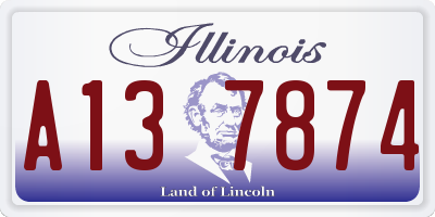 IL license plate A137874