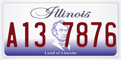IL license plate A137876