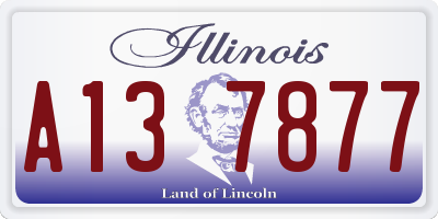 IL license plate A137877