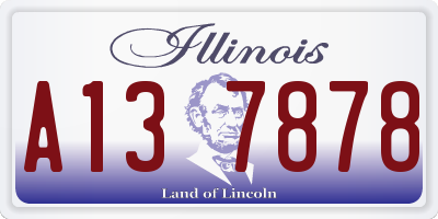 IL license plate A137878