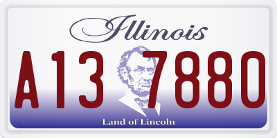IL license plate A137880