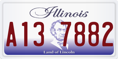 IL license plate A137882