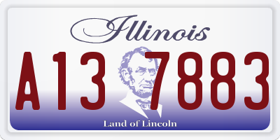 IL license plate A137883