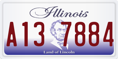 IL license plate A137884