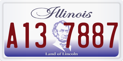 IL license plate A137887