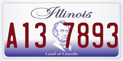 IL license plate A137893
