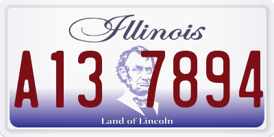 IL license plate A137894