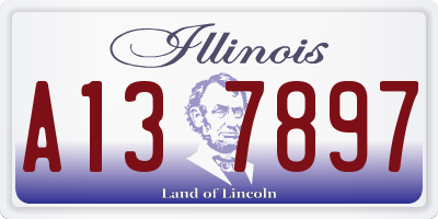 IL license plate A137897