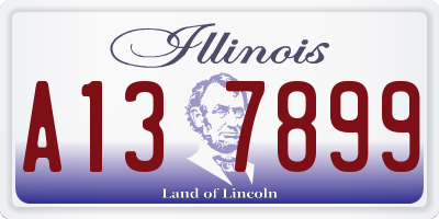 IL license plate A137899
