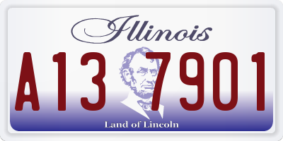 IL license plate A137901