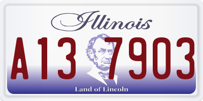 IL license plate A137903