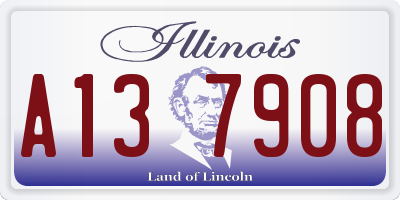 IL license plate A137908