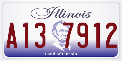 IL license plate A137912