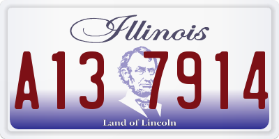 IL license plate A137914