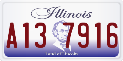 IL license plate A137916