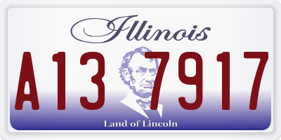 IL license plate A137917