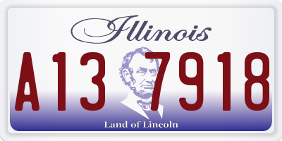 IL license plate A137918