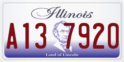 IL license plate A137920