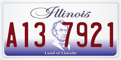 IL license plate A137921